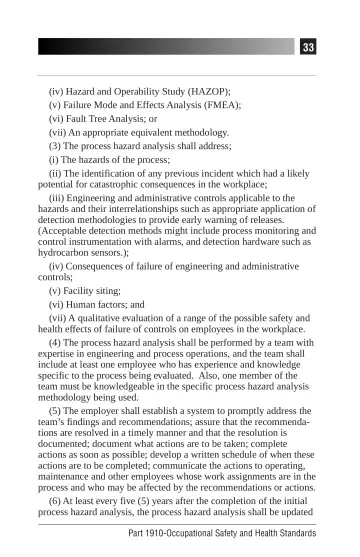 Page 37: (iv) Hazard and Operability Study (HAZOP);