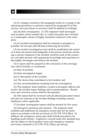 Page 44: (5) If a change covered by this paragraph results in a change in the operating procedures…