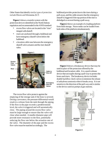Page 4: excess flow valves are located in the “riser” integral with shutoff.