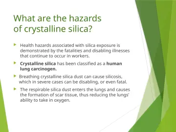 Slide 59: What are the hazards of crystalline silica?