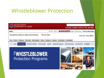 Slide 81: Whistleblower Protection