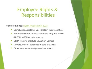 Slide 82: Employee Rights & Responsibilities