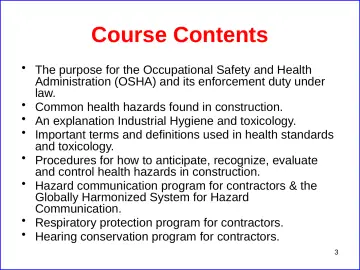 Slide 3: Course Contents