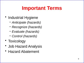Slide 9: Important Terms