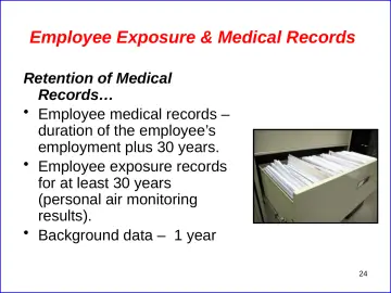 Slide 24: Employee Exposure & Medical Records