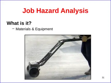 Slide 31: Job Hazard Analysis