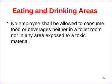 Slide 54: Eating and Drinking Areas