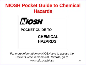 Slide 60: NIOSH Pocket Guide to Chemical