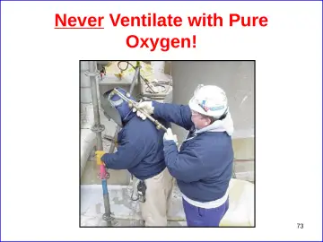 Slide 73: Never Ventilate with Pure