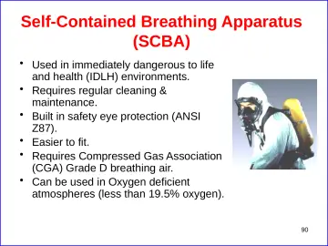 Slide 90: Self-Contained Breathing Apparatus (SCBA)