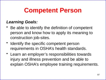 Slide 97: Competent Person