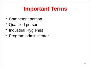 Slide 98: Important Terms