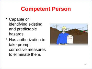 Slide 99: Competent Person