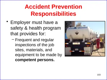 Slide 103: Accident Prevention