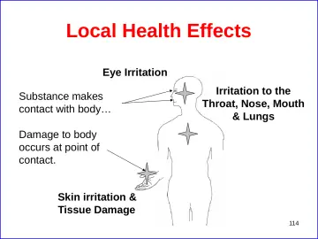 Slide 114: Local Health Effects