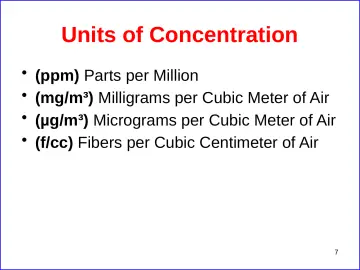 Slide 7: Units of Concentration