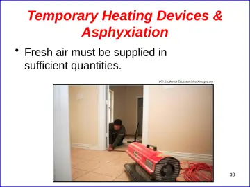 Slide 30: Temporary Heating Devices &