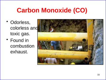 Slide 33: Carbon Monoxide (CO)