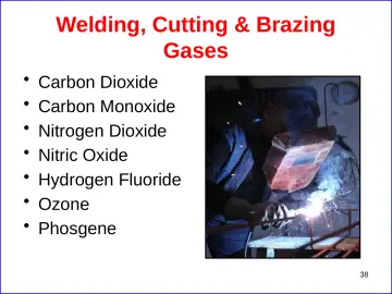 Slide 38: Welding, Cutting & Brazing