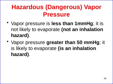 Slide 49: Hazardous (Dangerous) Vapor