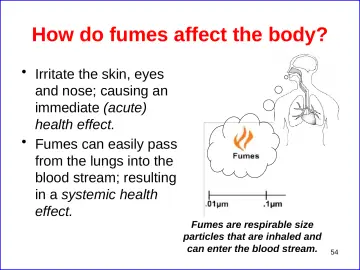 Slide 54: How do fumes affect the body?