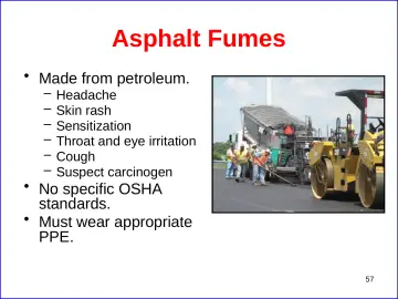 Slide 57: Asphalt Fumes
