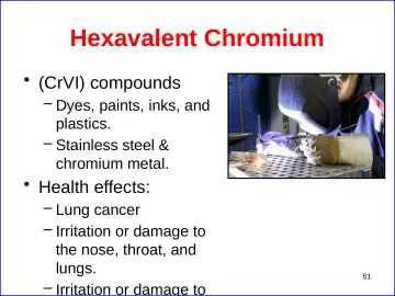 Slide 61: Hexavalent Chromium
