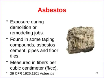 Slide 74: Asbestos