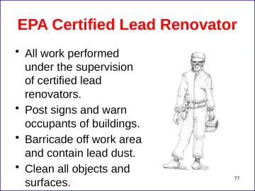 Slide 77: EPA Certified Lead Renovator