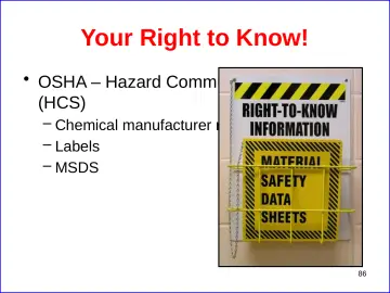 Slide 86: Your Right to Know!