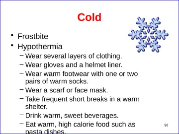 Slide 96: Cold