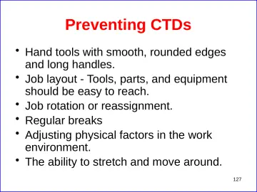 Slide 127: Preventing CTDs