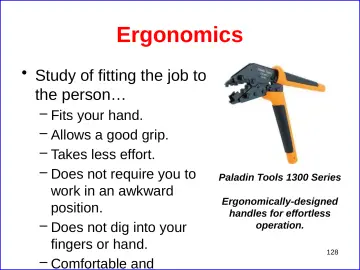 Slide 128: Ergonomics