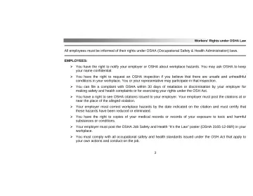 Page 7: Workers’ Rights under OSHA Law