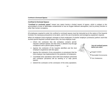 Page 18: Apprise the contractor of the hazards identified and the host employer’s experience with…