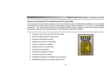 Page 33: Hazard Communication Program & Compliance Checklist