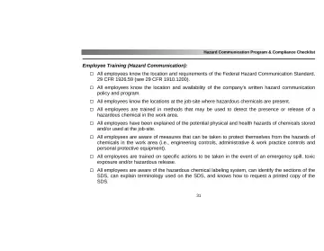 Page 35: Hazard Communication Program & Compliance Checklist