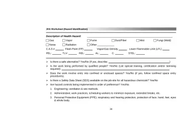 Page 38: Is there a safe alternative? Yes/No (If yes, describe: