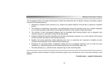 Page 65: Hearing Conservation Program