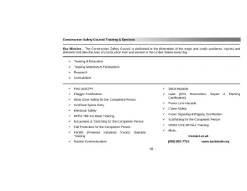 Page 97: Construction Safety Council Training & Services