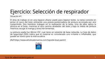 Slide 15: Ejercicio: Selección de respirador