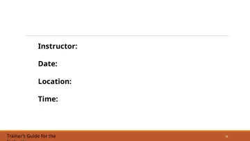 Slide 18: Instructor:
