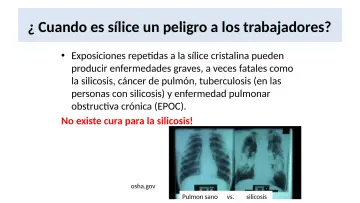 Slide 9: ¿ Cuando es sílice un peligro a los trabajadores?