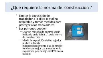 Slide 14: ¿Que requiere la norma de construcción ?