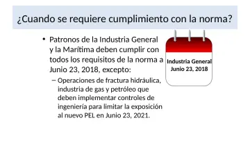 Slide 37: ¿Cuando se requiere cumplimiento con la norma?