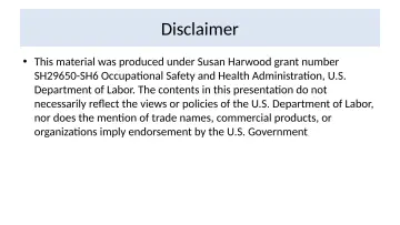 Slide 2: Disclaimer