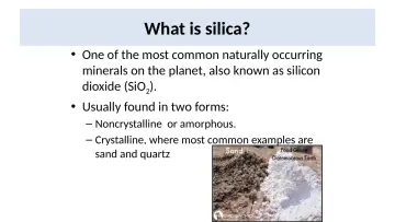 Slide 3: What is silica?