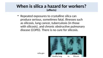Slide 9: When is silica a hazard for workers?