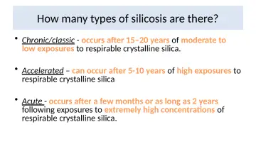 Slide 11: How many types of silicosis are there?