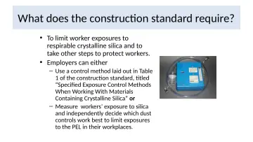 Slide 14: What does the construction standard require?